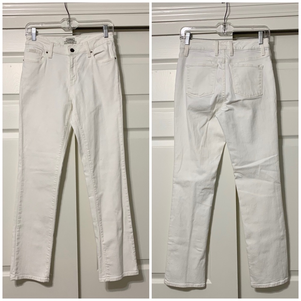 *L.L. Bean* 1912 Favorite Fit, Straight Leg White Jeans